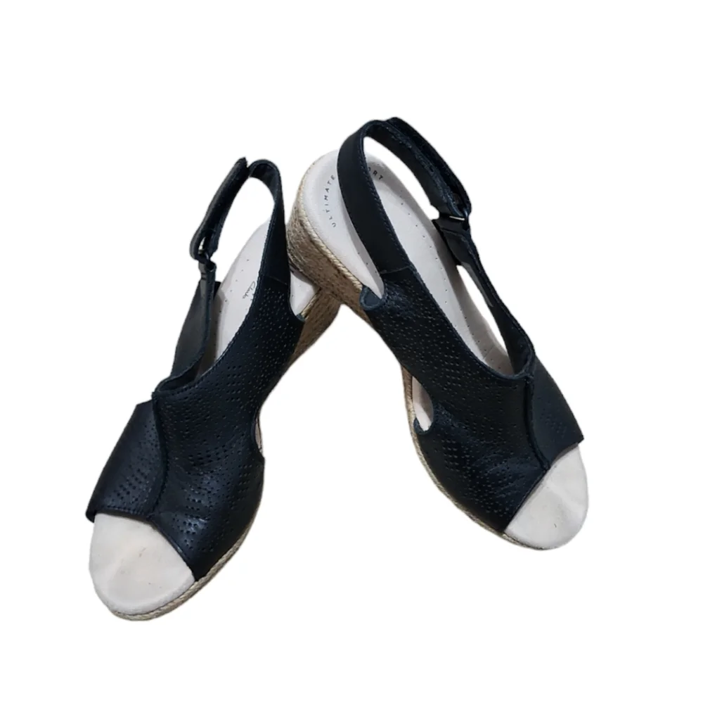 Clarks Ulimate Comfort Women's‎ Black Wedges size US 6.5